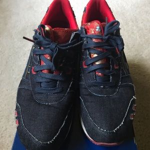 Sz 12 ASICS Gel Lyte 3 Japan Textile Kimono Denim
